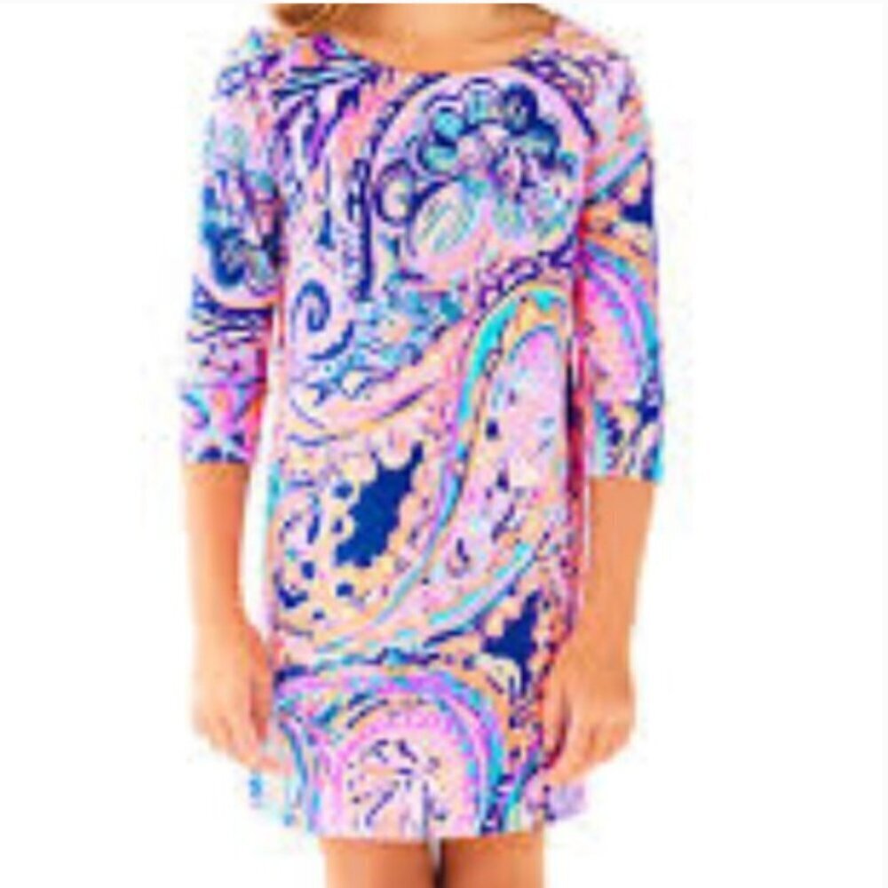 Lilly Pulitzer Girls Mini Sophie Dress in Drop Me a Lime size Large (8-10) NWOT